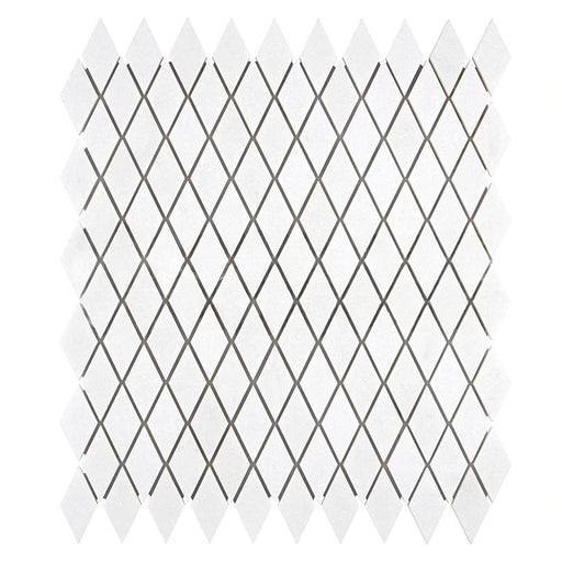 Thassos White Marble Mosaic - 1" x 2" Diamond