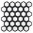 Thassos White Marble Mosaic - 2" x 2" Vortex Hexagon with Black Polished