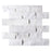 Thassos White Marble Mosaic - 2" x 4" Brick Split Face