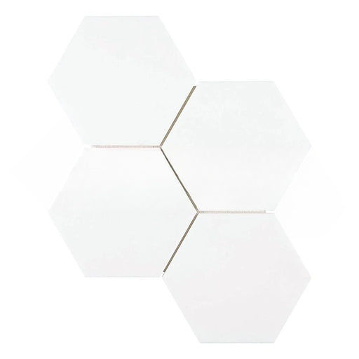 Thassos White Marble Mosaic - 6" Hexagon Polished