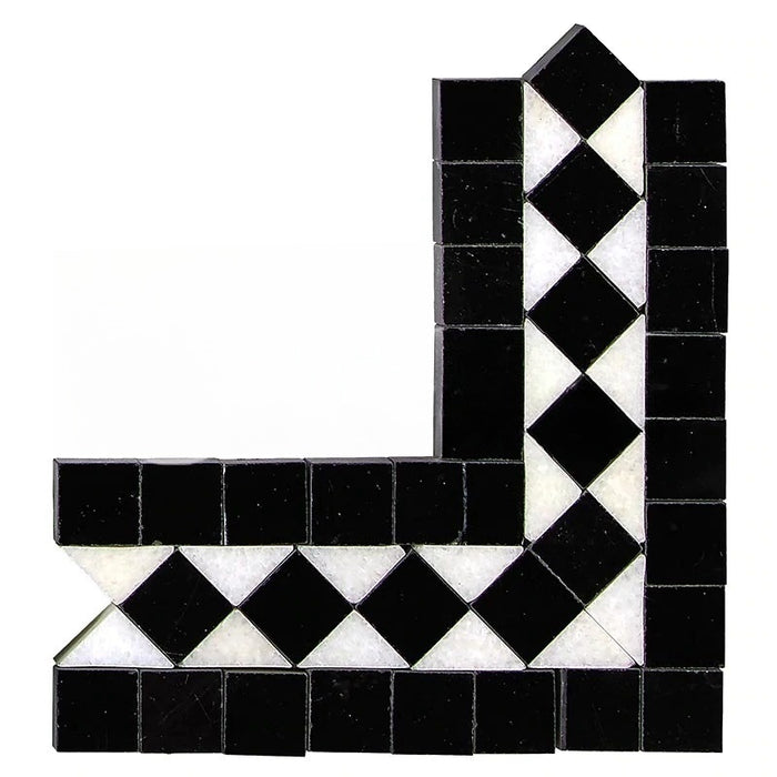 Stone Arrow Pattern - Black & White Marble & Wood #366 Cutting Board