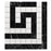 Thassos White Marble Border - Greek Key Border Corner with Black