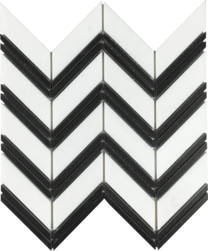 Metropolitan Blend Thassos With Black Bands Deco FOSMETRCHTHBB