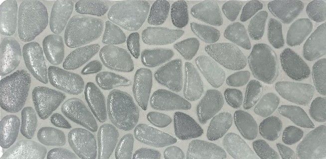 Liquid Rocks Torrent Grey Glass Mosaic - Textured