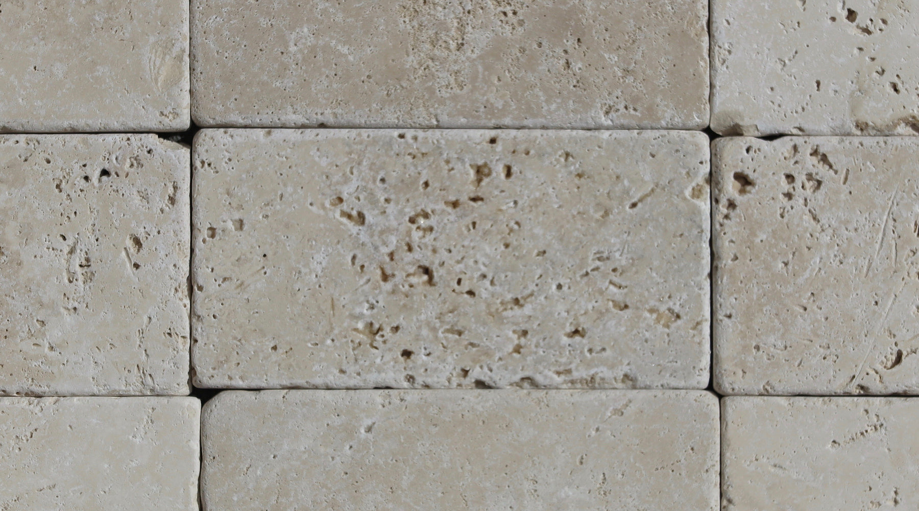 Turco Classico Cross Cut Travertine Tile - 3" x 6" x 3/8" Tumbled