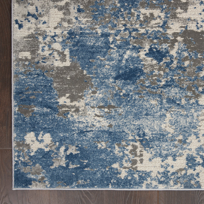 Rustic Textures Grey / Blue Synthetic Fibers GRYBL