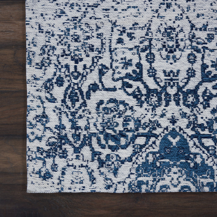 Damask Ivory / Navy Polyester IVNAV