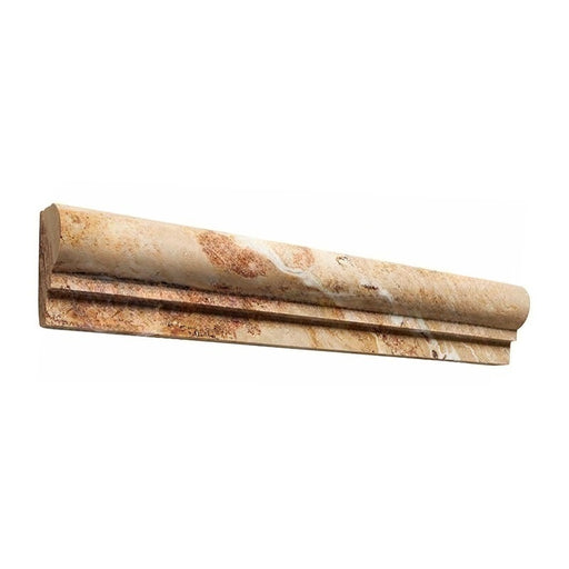 Valencia Travertine Liner - 2" x 12" F1 Chair Rail Honed