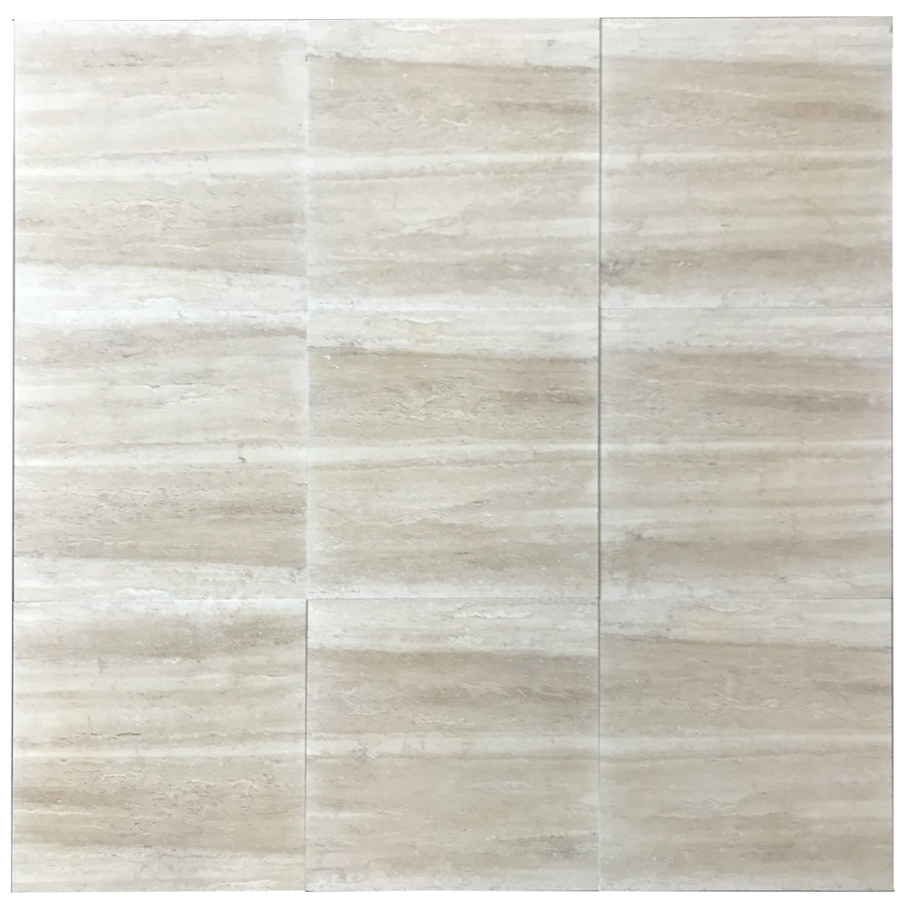 Vera Cruz Filled & Polished Travertine Tile - 12" x 24" x 3/8"