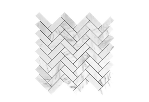 Volakas Marble Mosaic - 1" x 2 1/2" Herringbone