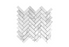 Full Sheet Sample - Volakas Herringbone Marble Mosaic - 1" x 2 1/2" x 3/8" Polished