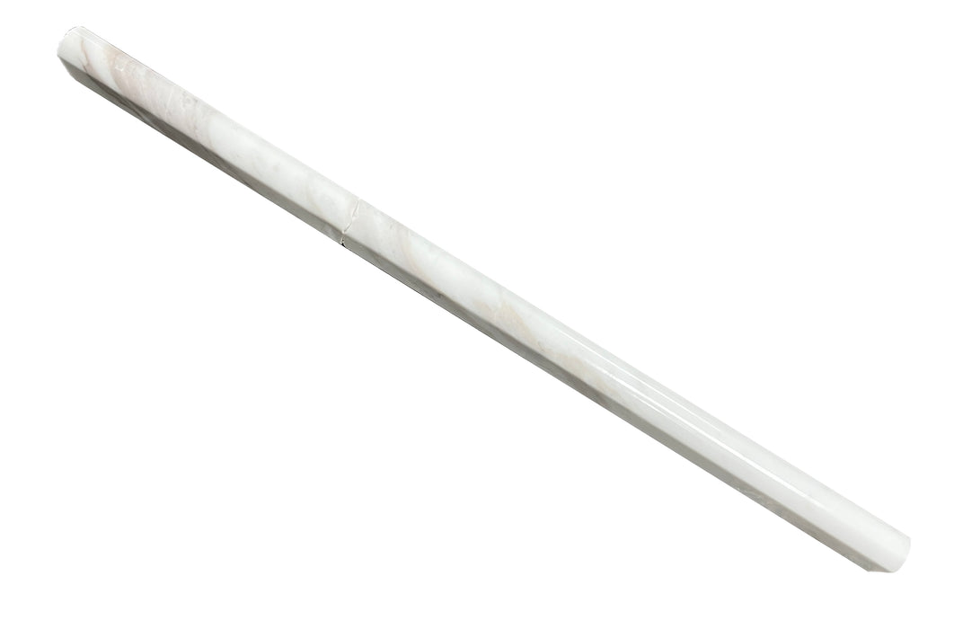 Volakas Polished Marble Liner - 5/8" x 12" Pencil
