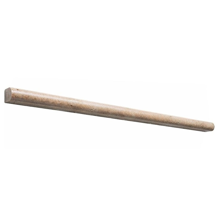 Walnut Travertine Liner - 1/2" x 12" Pencil Unfilled & Honed