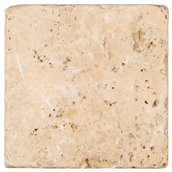 Full Tile Sample - Walnut Travertine Tile - 3" x 6" x 3/8" Tumbled