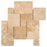 Walnut Travertine Mosaic - Opus Mini Pattern Tumbled