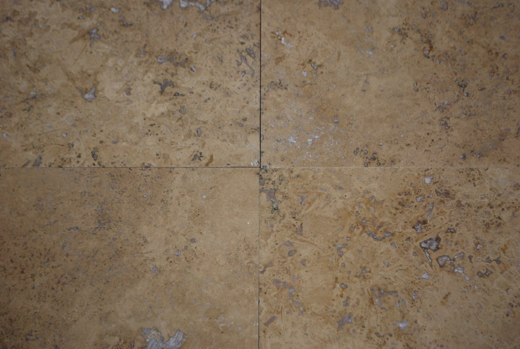 Full Tile Sample - Walnut Travertine Tile - 12" x 12" x 3/8" Filled & Polished