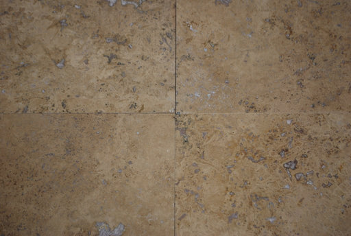 Full Tile Sample - Walnut Travertine Tile - 18" x 18" x 1/2" Polished