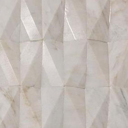 Blanco Polished Marble Mosaic - 1" x 2" Diamante