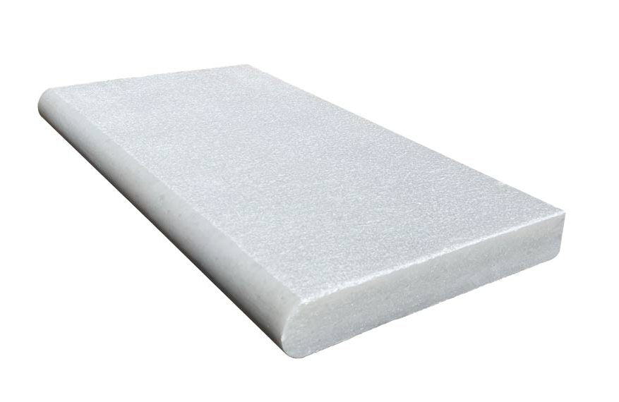 White Sandblasted & Brushed Marble Bullnose Coping | Lowest Price