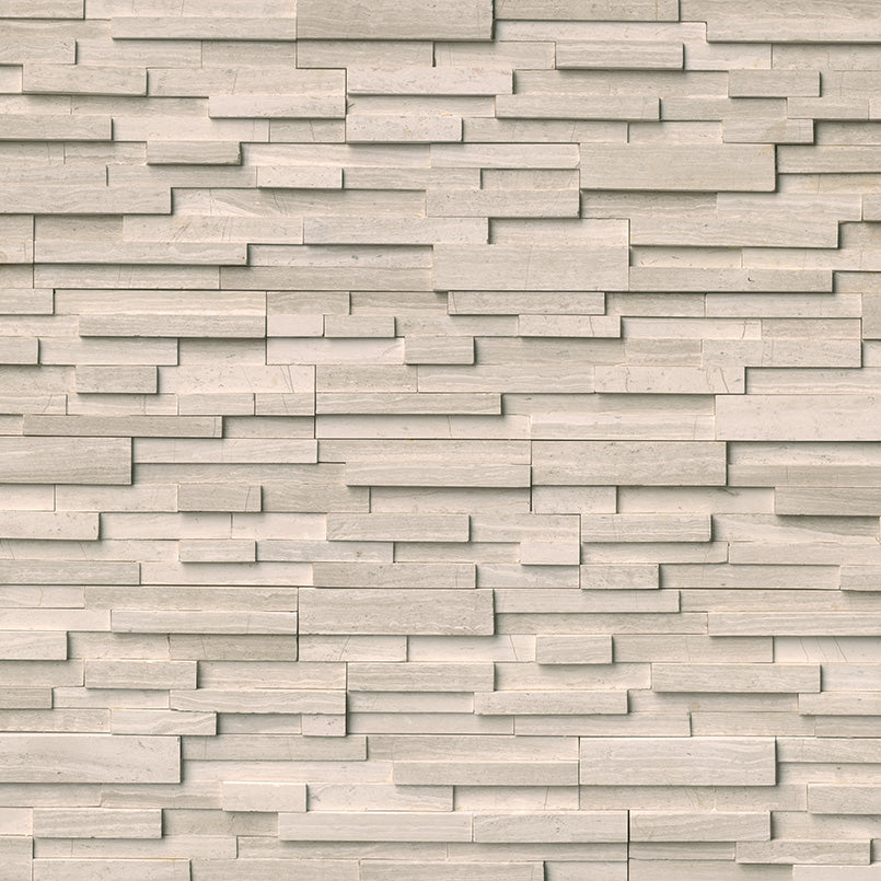 RockMount Stacked Stone Panel White Oak 3D LPNLMWHIOAK624-3DH