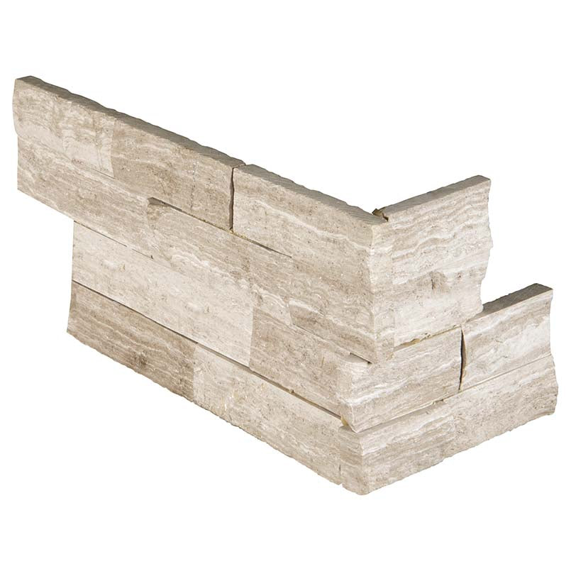 RockMount Stacked Stone Panel White Oak LPNLMWHIOAK618COR