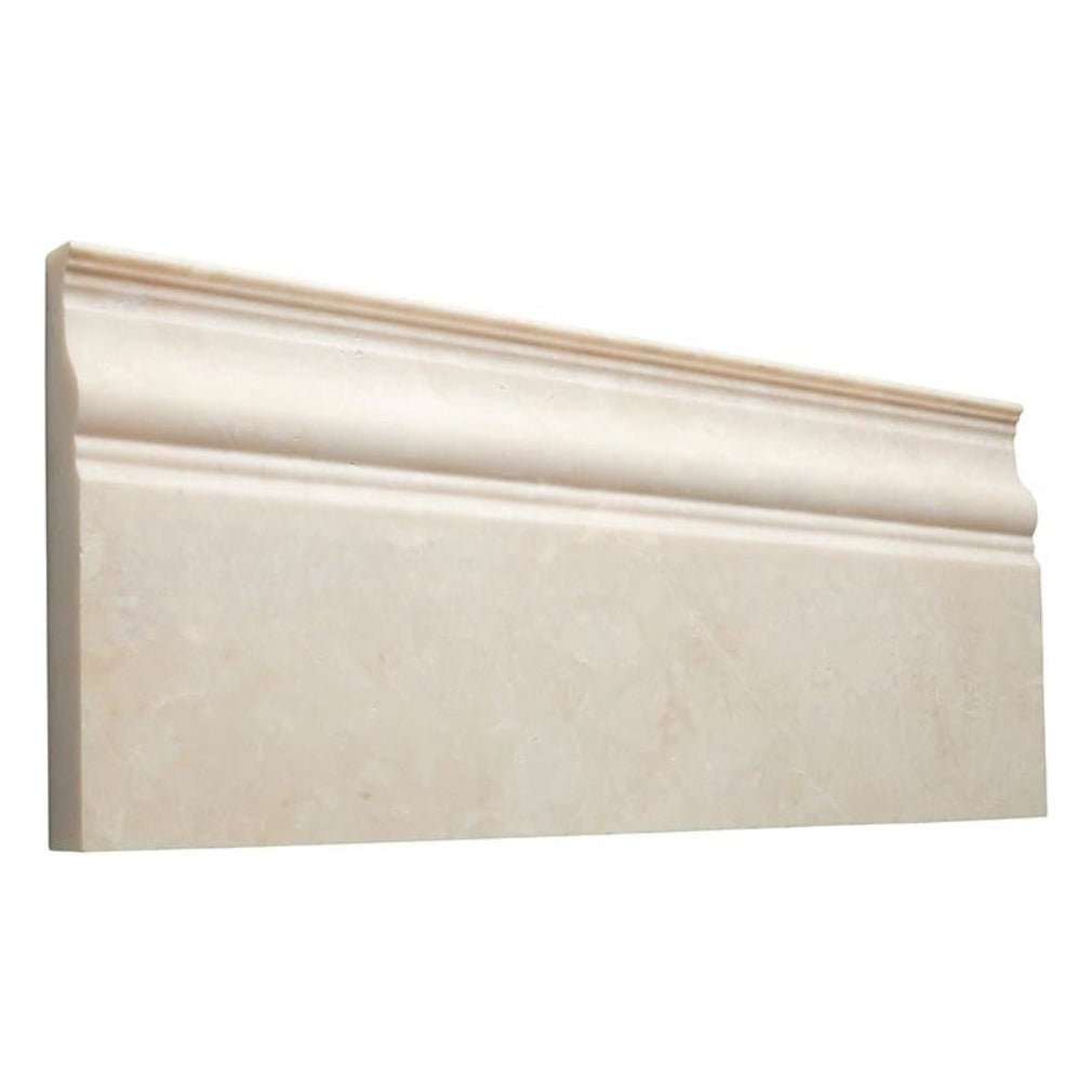 White Pearl Marble Baseboard - 4 3/4
