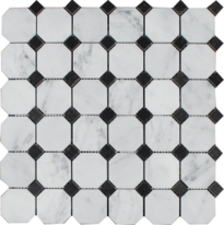 Metropolitan Blend White Cararra With Black Dot Deco FOSMETROCTWCBD