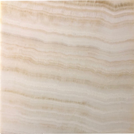 White Vein Cut Onyx Tile - Polished