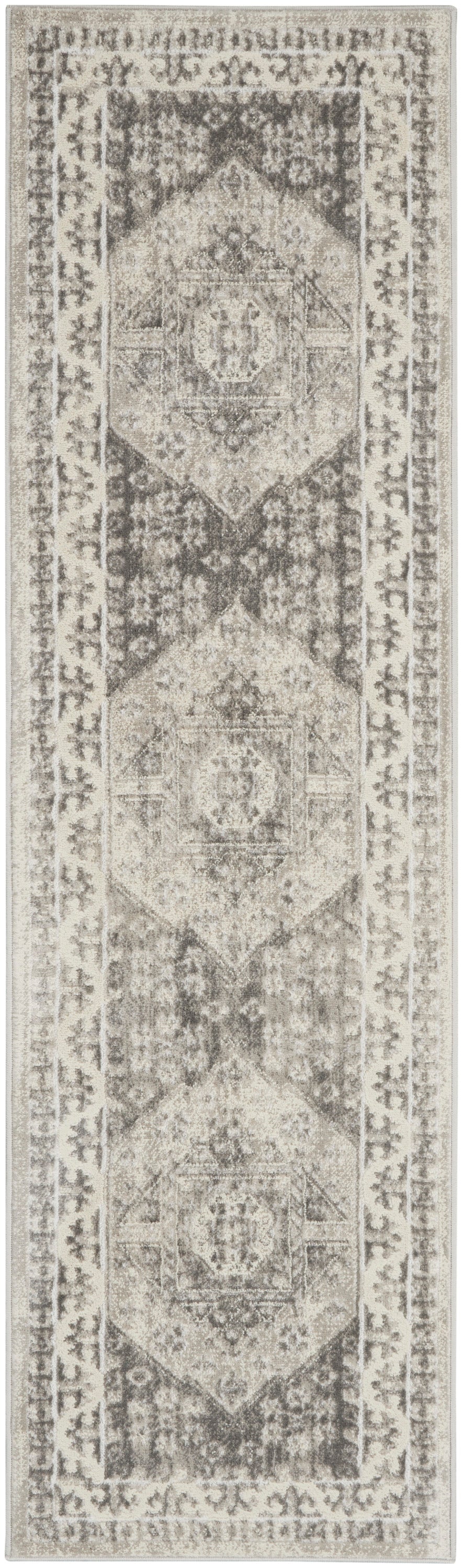 Nourison Cyrus CYR05 Ivory 8 Ft Runner Area Rug | Lowest Price — Stone ...
