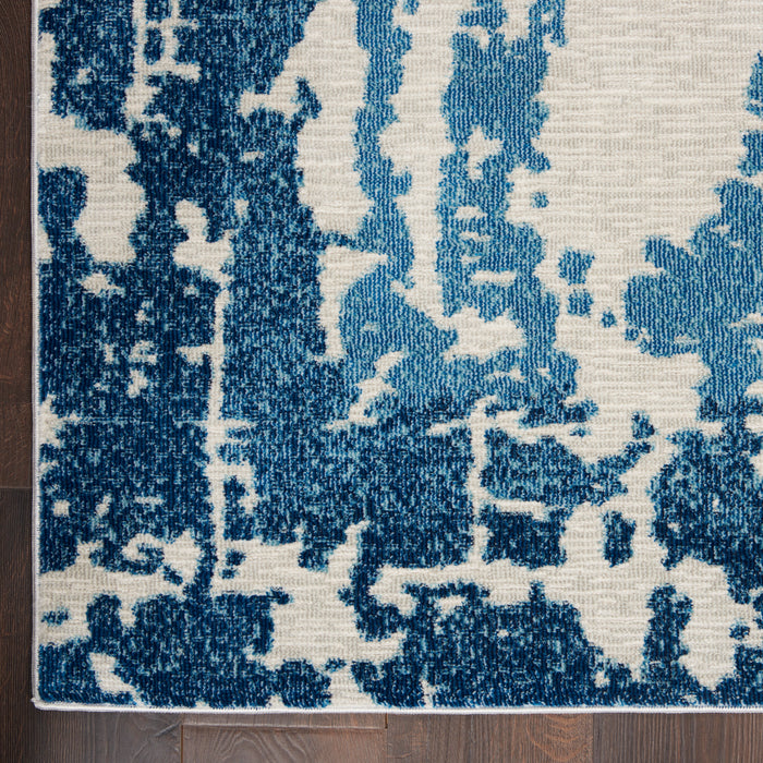 Etchings Ivory / Blue Polypropylene IVBLU