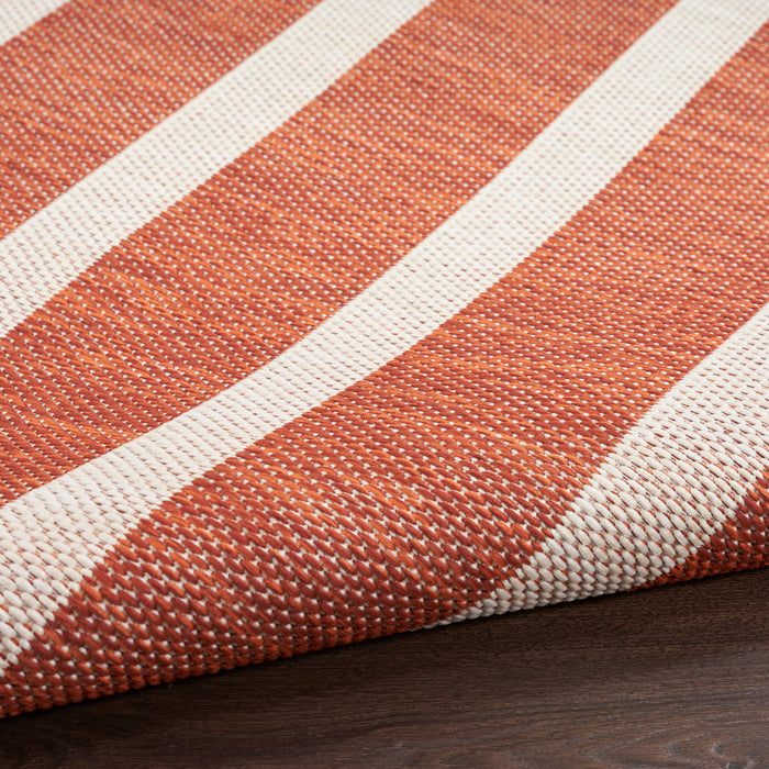 Positano Polypropylene & Polyester TERIV Terracotta Ivory