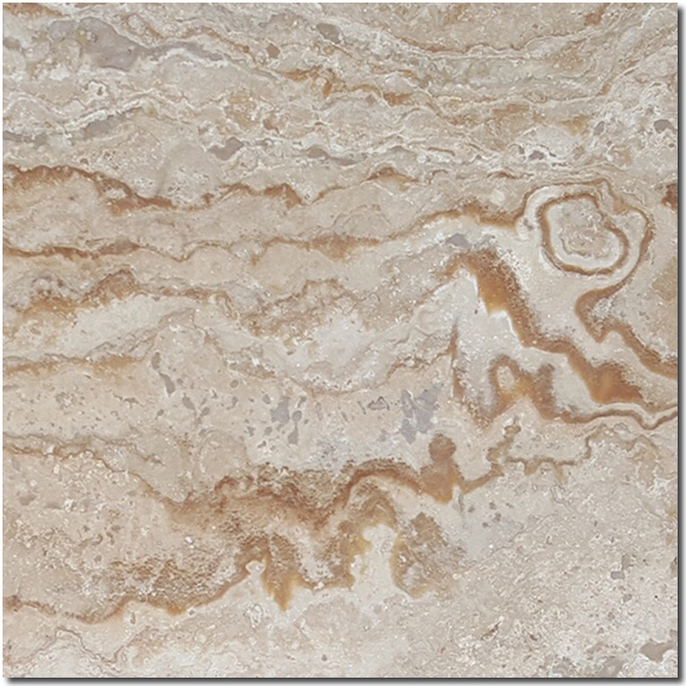 Wood Design Filled & Honed Travertine Tile - 12" x 12" x 3/8"