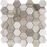 Full Sheet Sample - Pietra Antica Metropolitan Contempo Wooden Gray Hexagon Marble Mosaic - 2" x 2" Multi Finish