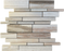 Full Sheet Sample - Pietra Antica Metropolitan Contempo Wooden Gray Random Linear Natural Stone Mosaic - 12" x 12" Multi Finish
