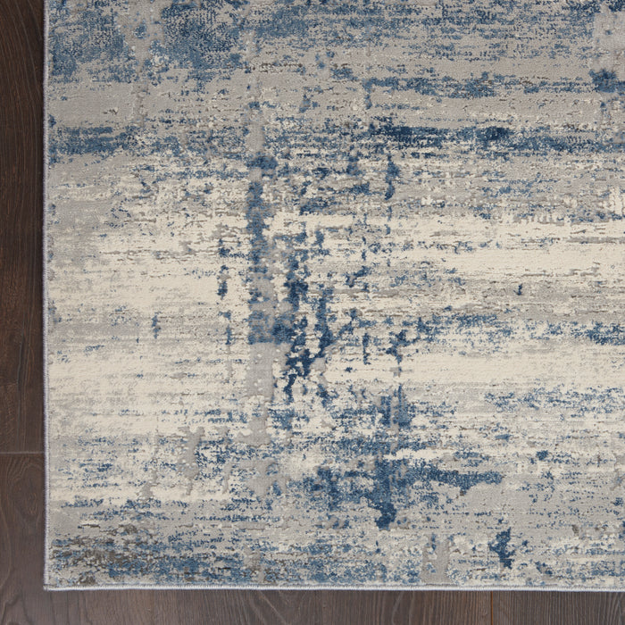 Rustic Textures Ivory Blue Synthetic Fibers IVBLU