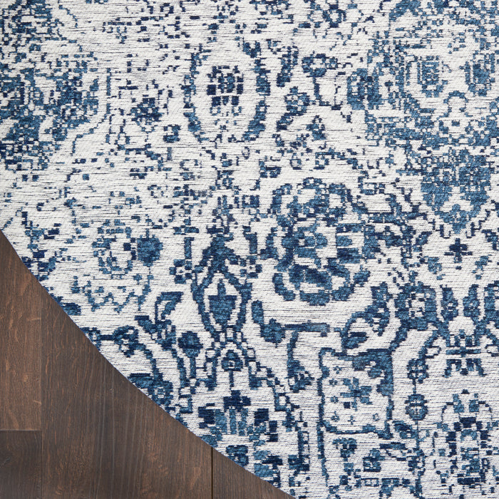 Damask Ivory / Navy Polyester IVNAV