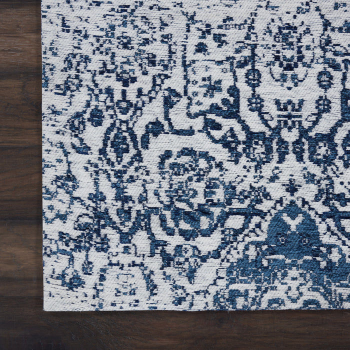 Damask Ivory / Navy Polyester IVNAV