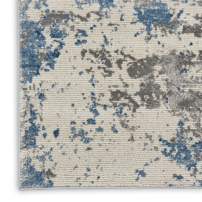 Rustic Textures Grey / Blue GRYBL Synthetic Fibers