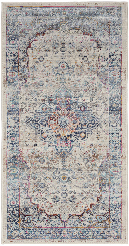 Vintage Kashan Ivory Blue IVBLU