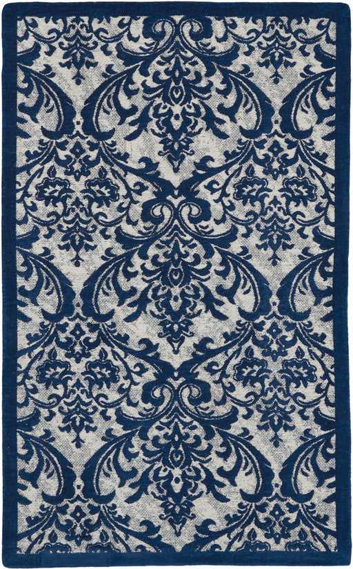 Damask Ivory/Navy IVNAV