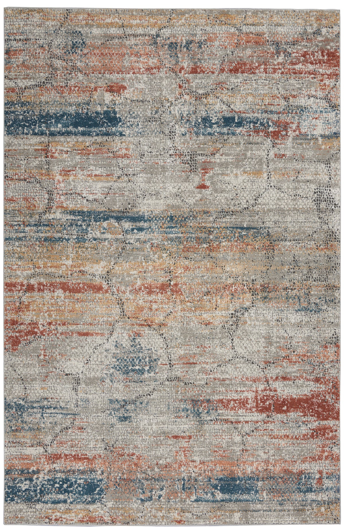 Nourison Rustic Textures RUS11 Multicolor 4 Ft x 6 Ft Area Rug — Stone ...